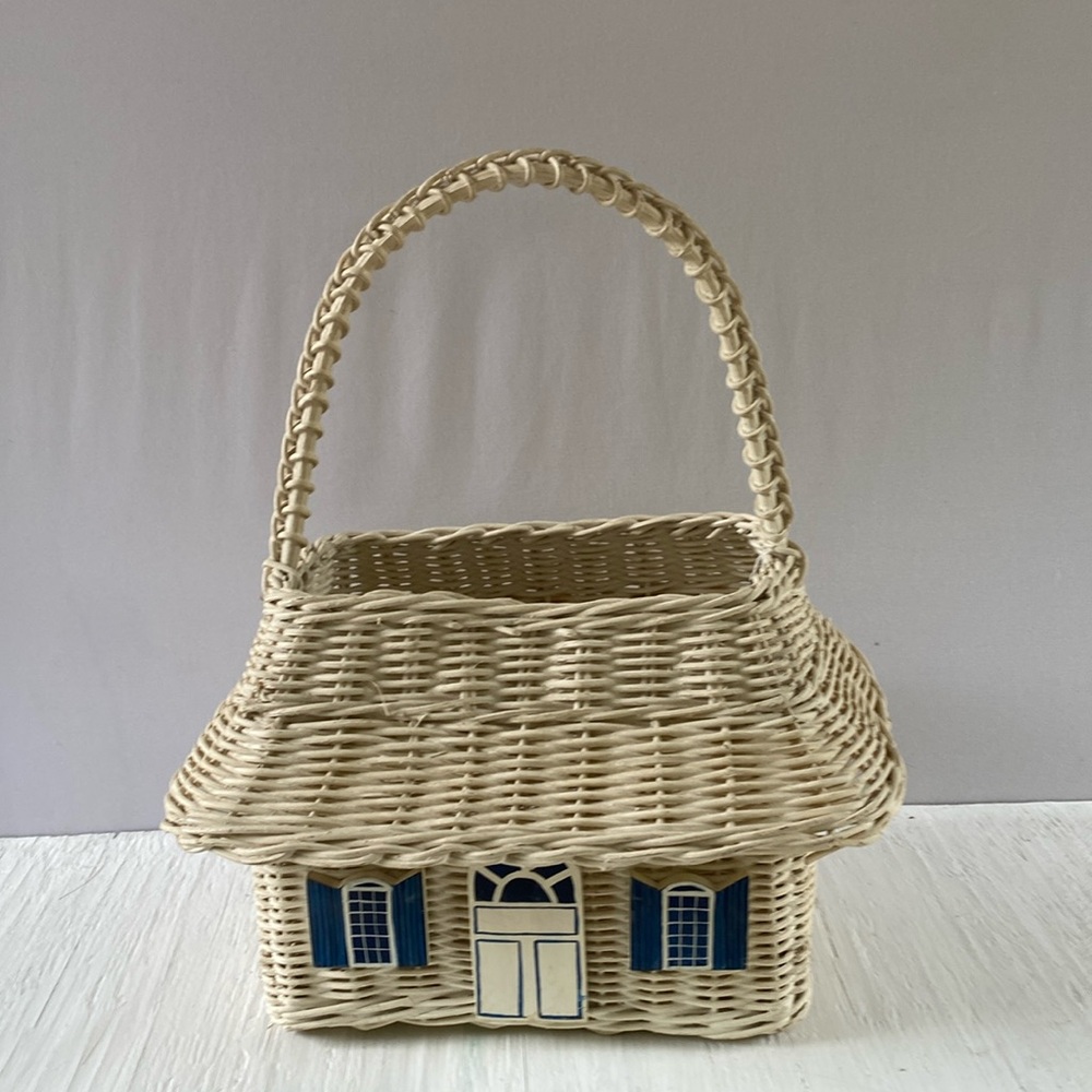 Large Wicker Basket Off White Decorative Basket